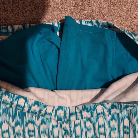 Jones NY Small Side Ruched Skort Turquoise Blue Pull On Tennis Pickleball Golf - Picture 10 of 11